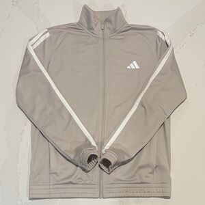 Adidas Light Gray/beige Zip-Up Jacket size Medium